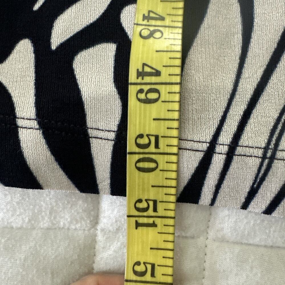 Chicos Dress 2 Womens Large Black Beige Maxi Slinky Stretch Artsy Resort Travel - Picture 10 of 10